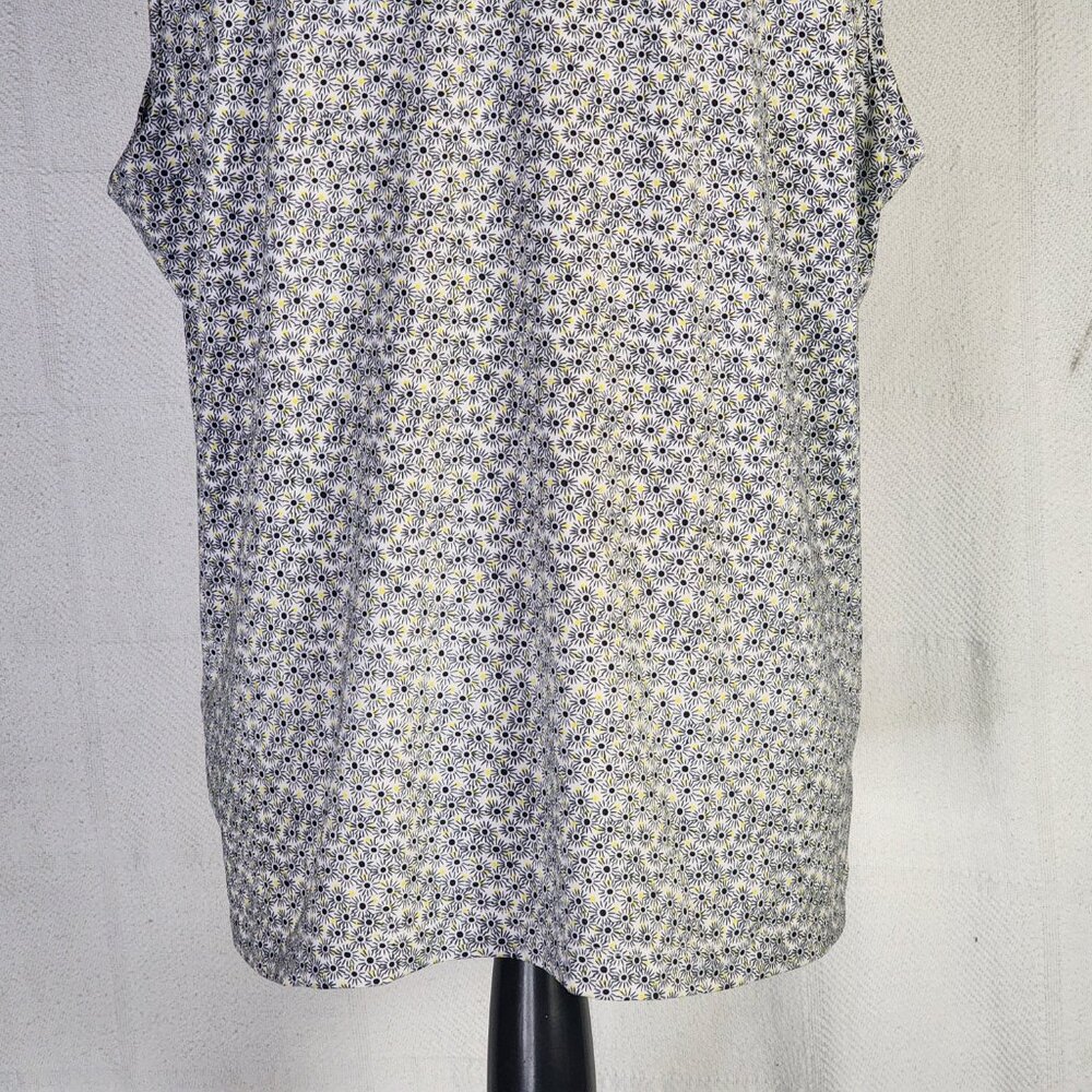 EP Pro Tour Tech Black White Yellow Floral Sleeveless Poly Span Golf Tank Sz XL - Picture 11 of 16